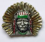 belt buckle, American Indian Head 